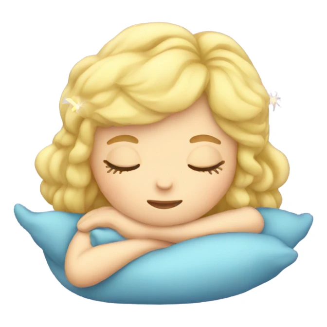 Blond fairy sleeping  sticker