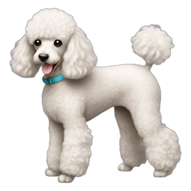 dog Miniature Poodle full body sticker