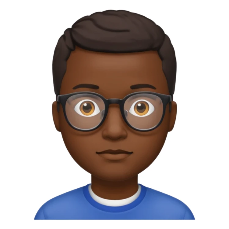 bold and wearing glasess black man sticker