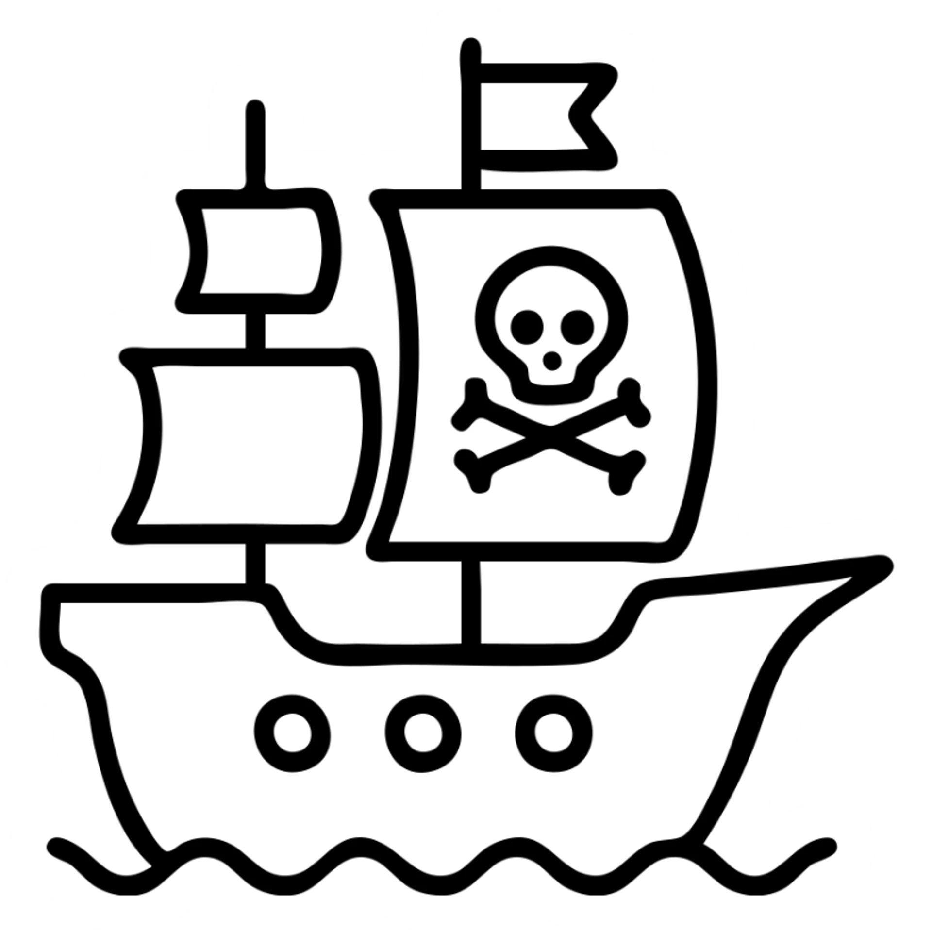 pirate ship sticker