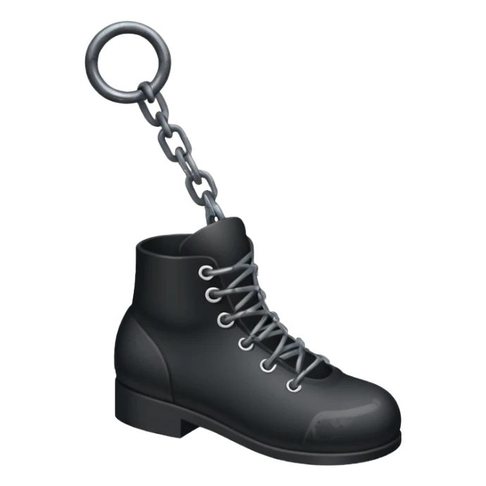 prison ball and chain with ankle cuff black simple sticker