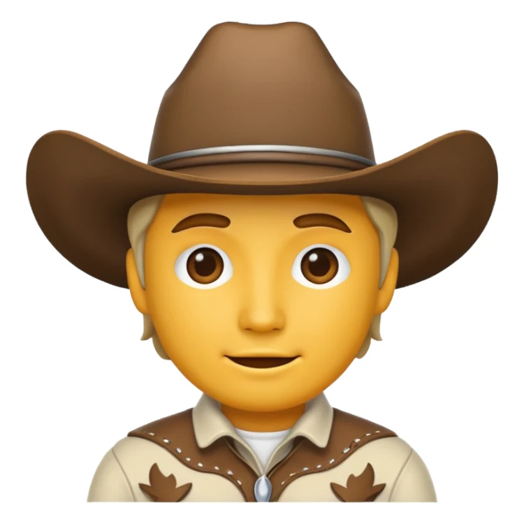 Please create me cowboy related emojies that are fully white! sticker