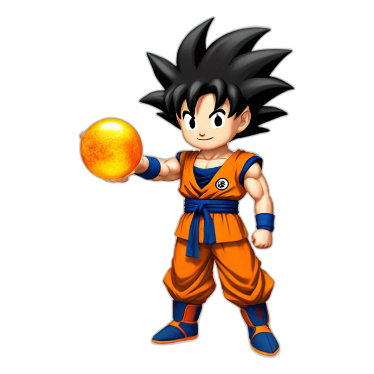 Goku-holding-an-dragonball sticker