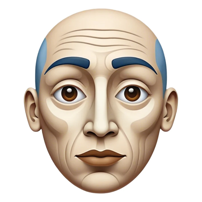 Cinematic Realistic Picasso Pop Culture Emoji, depicted with a creative, abstract representation inspired by the legendary artist rendered with bold textures and dynamic, artistic lighting. sticker