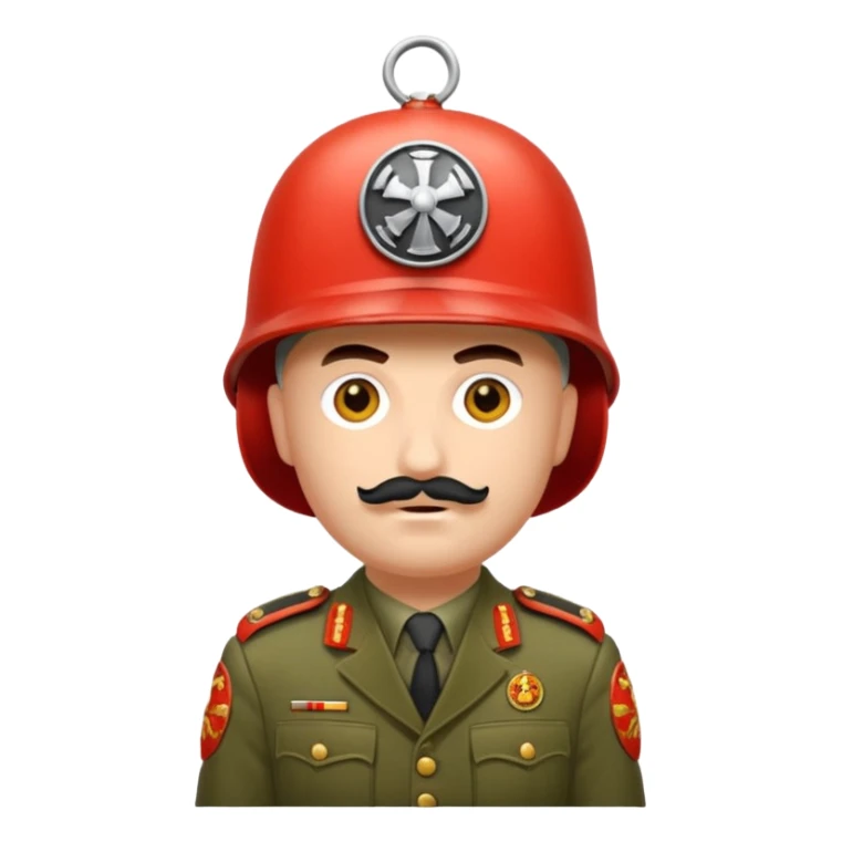 Eine Tomate mit Gesicht, armen, Beinen als Panzerkommandant sticker