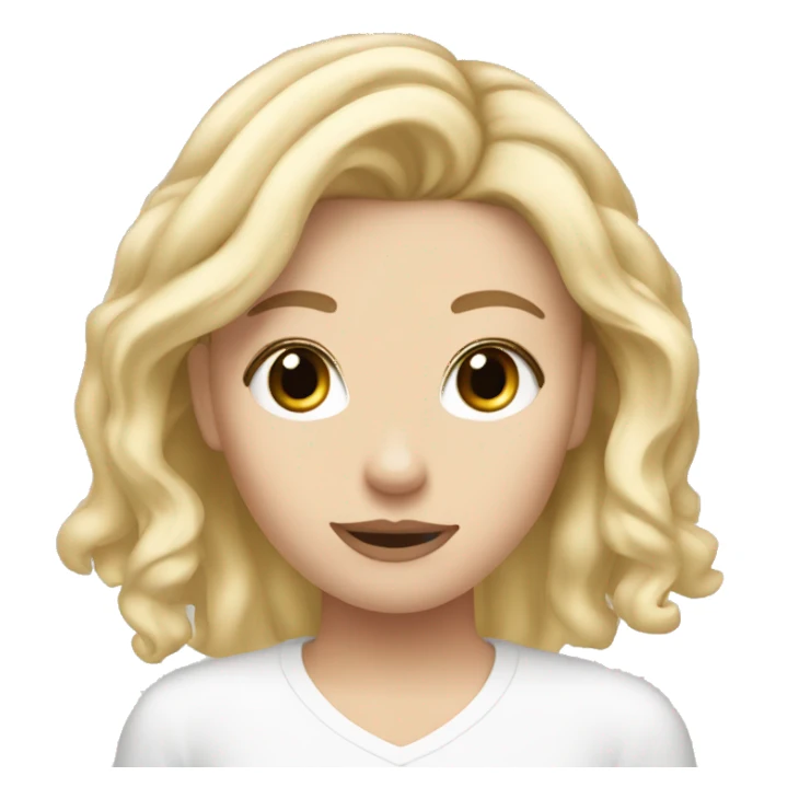 A tik tok white girl with blonde hair sticker