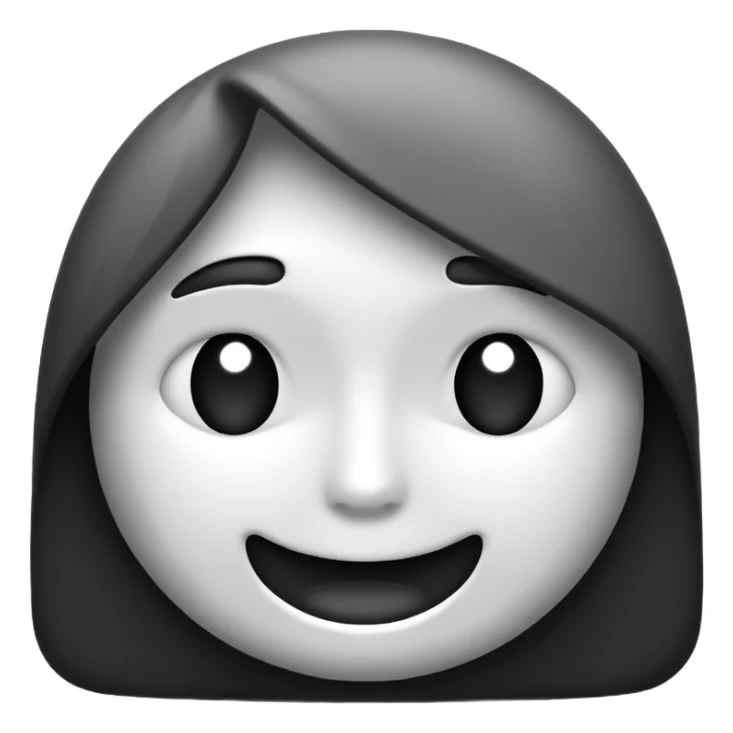 🤫 turn this emoji in black and white sticker
