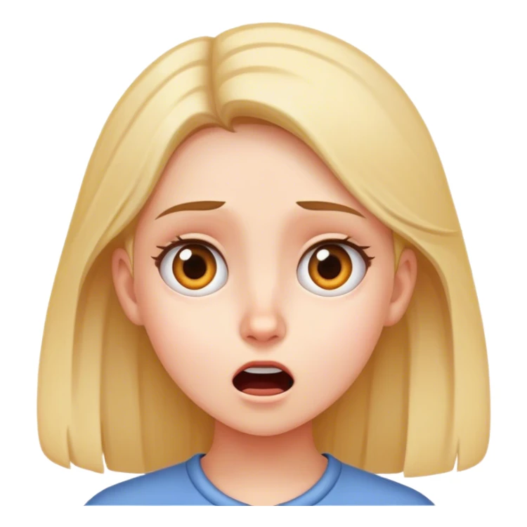 Girl hearing shooking news sticker