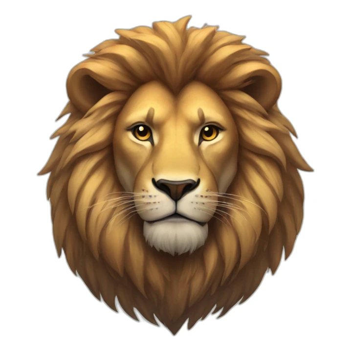 a majestic, powerful lion sticker