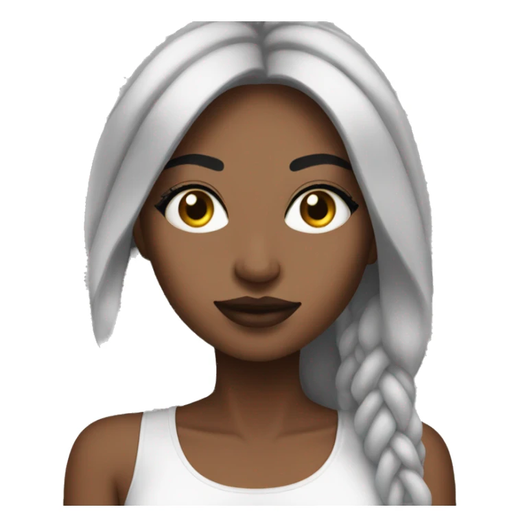 City girl with long eyelash and long nails sticker