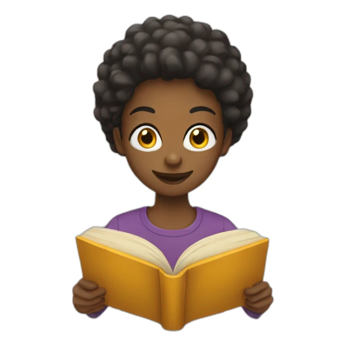 Personne qui lit un livre sticker