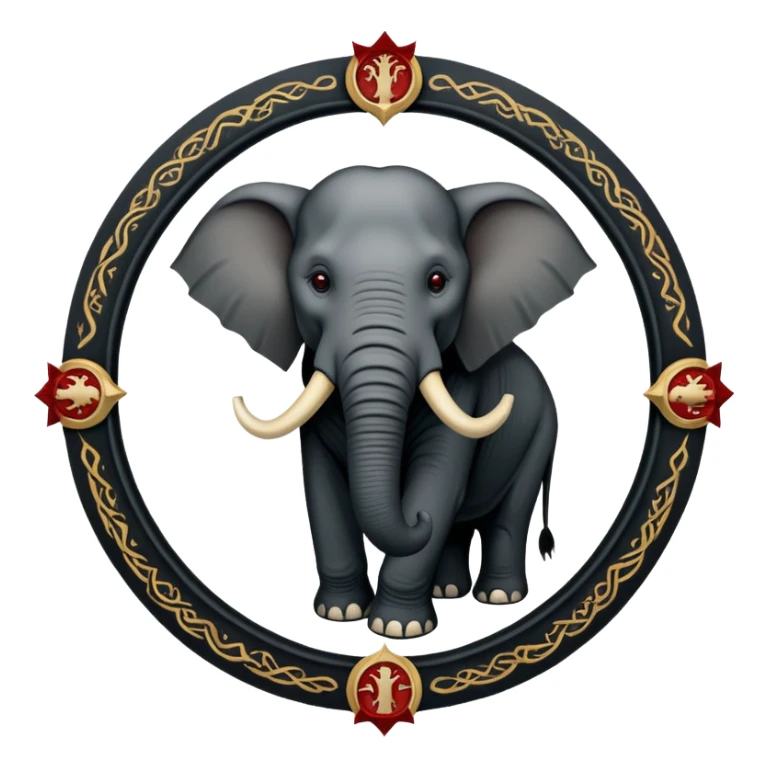 Republican Party Elephant but in a Game Of Thrones Intro Sigil Form - in a square picture frame sticker