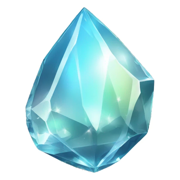 Shiny sparkly glass crystal gem shard sticker