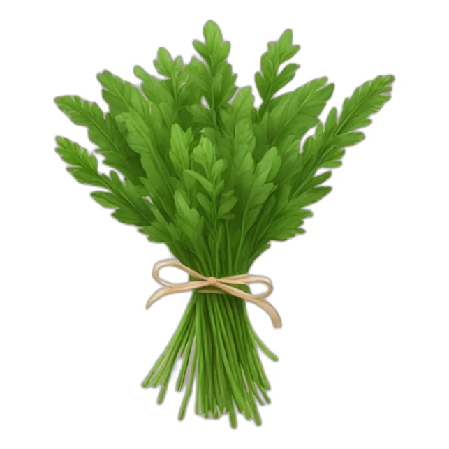 bouquet of green herbs sticker