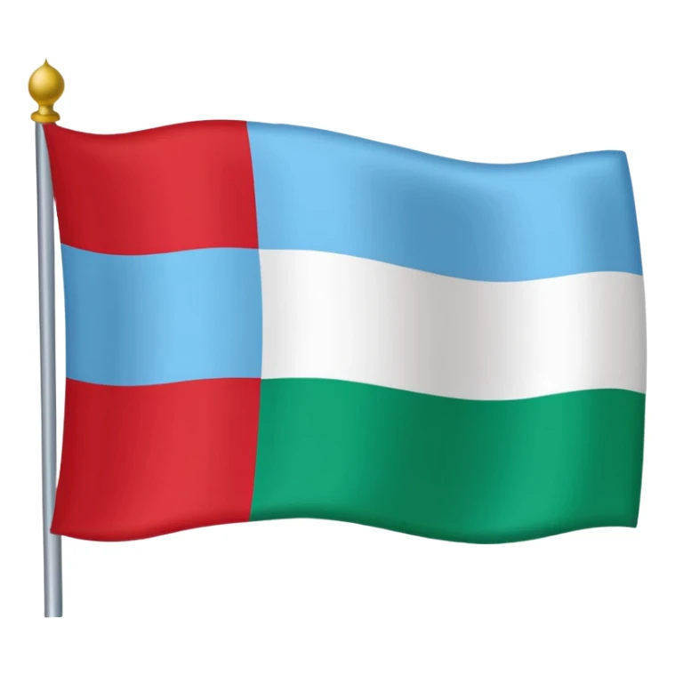 Dagistan flag red down mid light blue and green above sticker