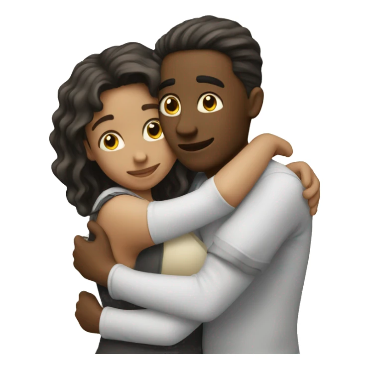 Couple hugging sticker
