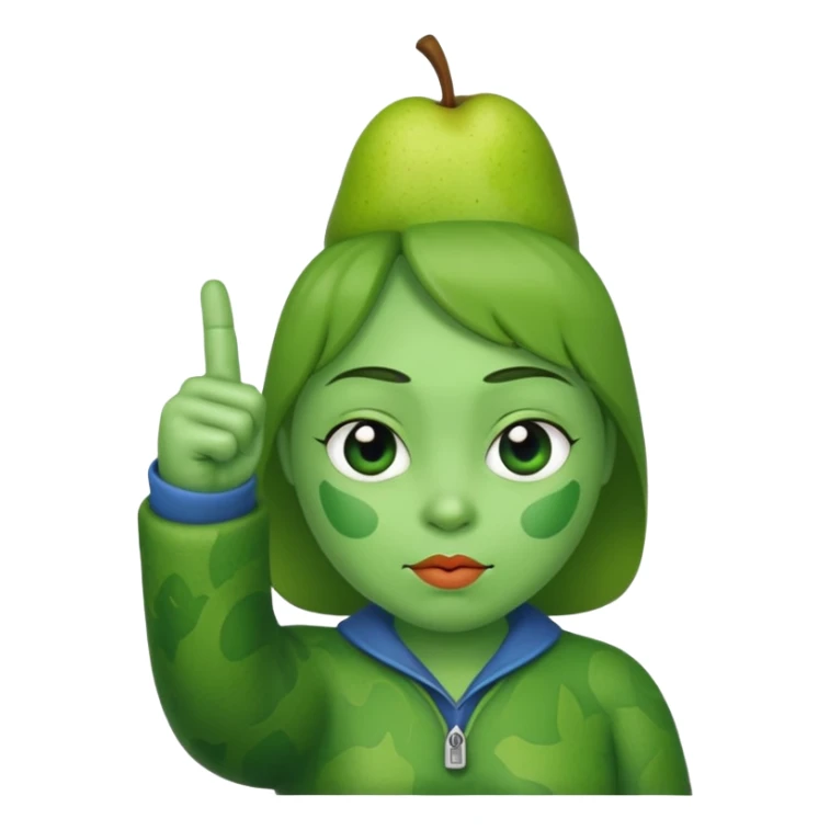 Eine Birne die Mittelfinger zeigt  sticker