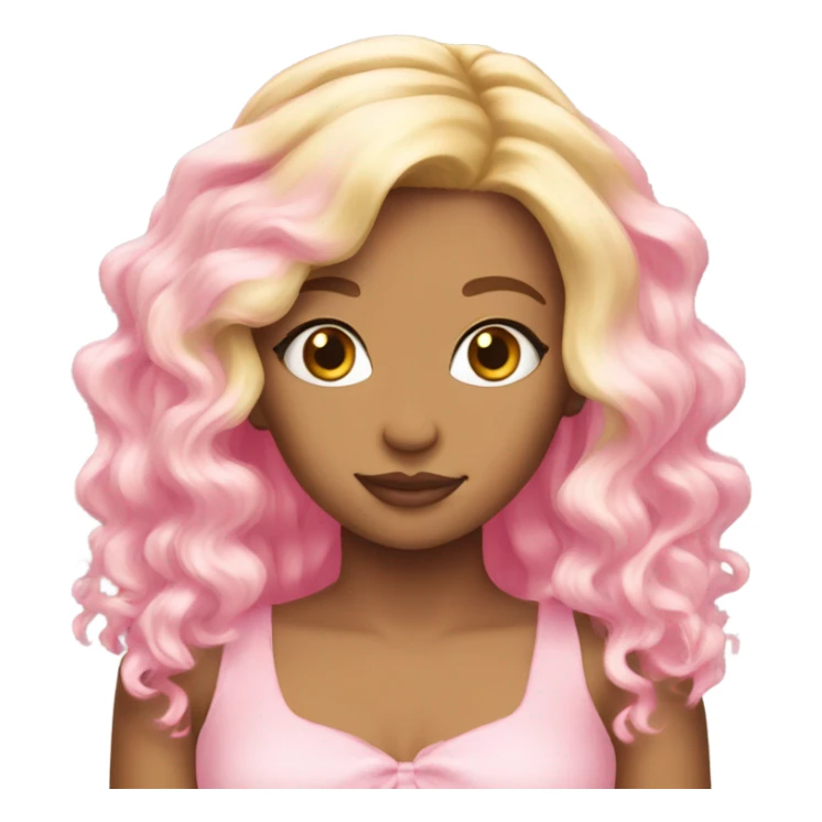 Pink fairy blonde hair sticker