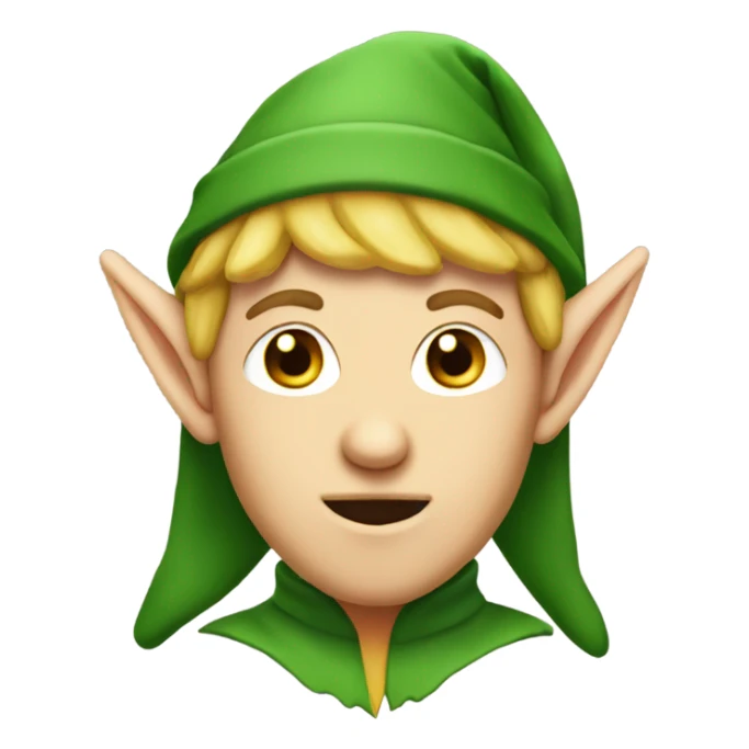 elf berserk male wearing red santa hat sticker