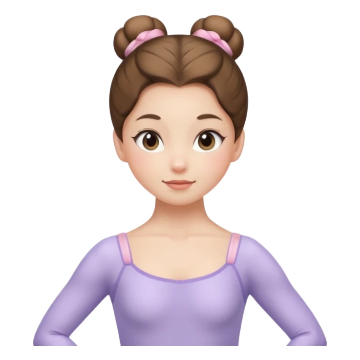 ballet bun girl sticker