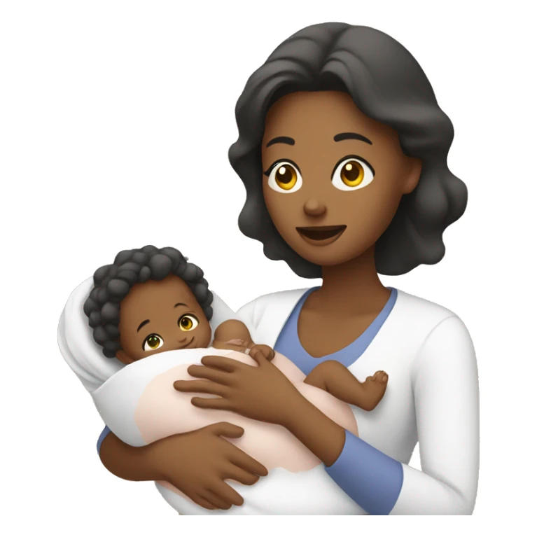 mom nursing baby  sticker