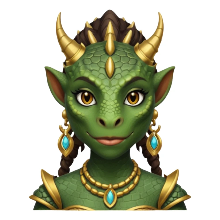 ESO female Argonian with lashes and earrings sticker