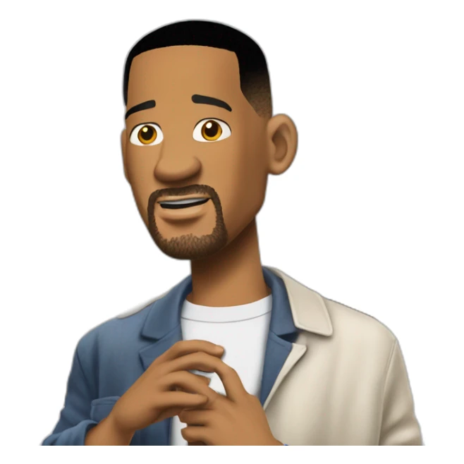 will smith haciendo seña con su palma sticker