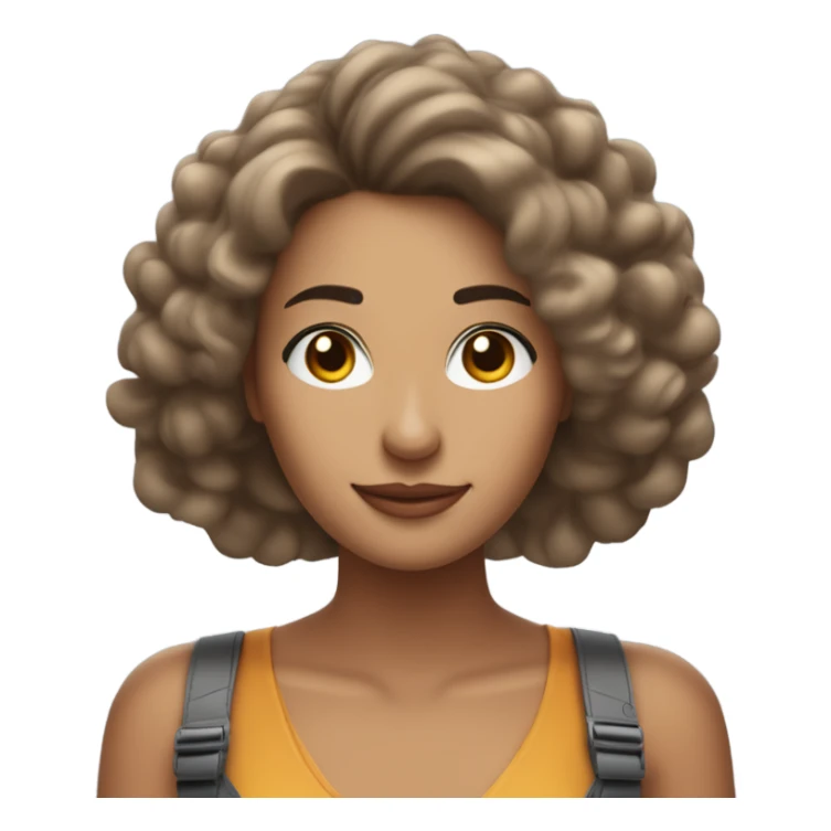 Mujer blanca con cabello castaño utilizando una secadora Dyson en su cabello sticker