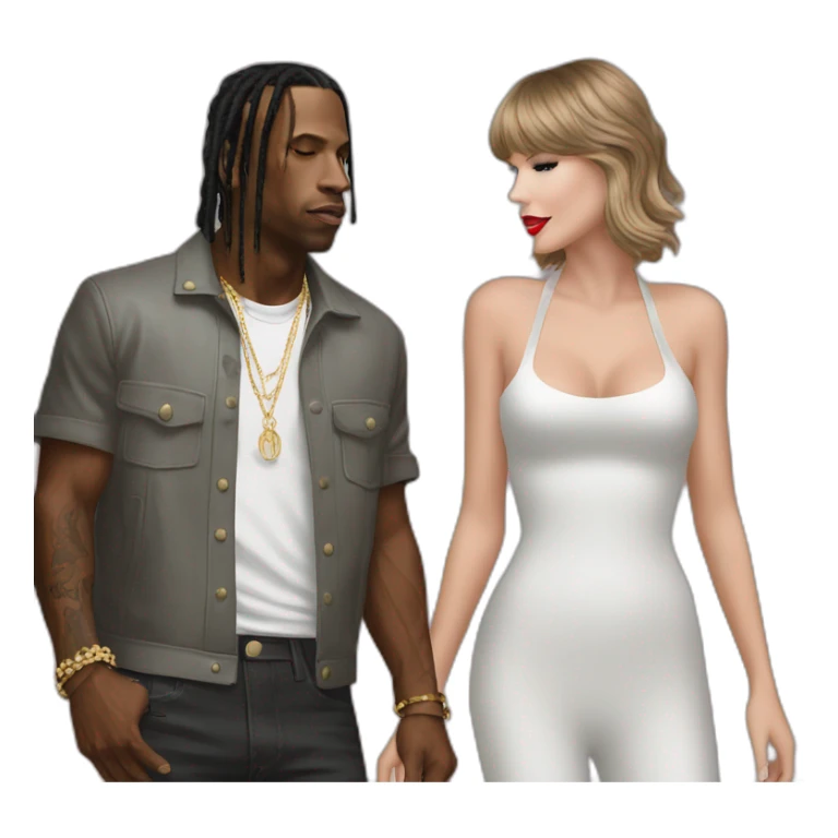 travis scott and taylor swift album cover sticker