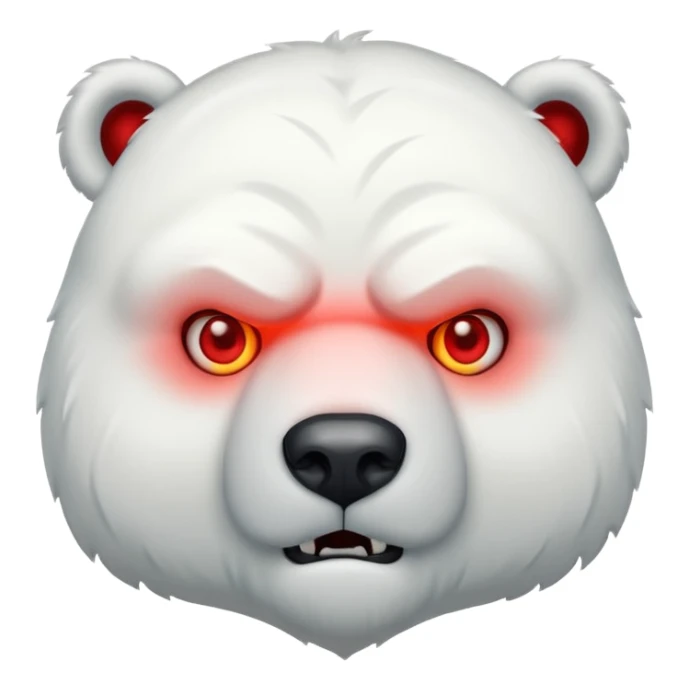 Eisbäre mit grimmigen bösen Blick und leuchtenden roten Augen sticker