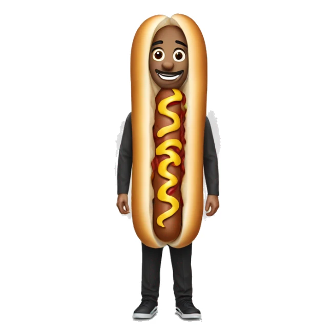 Man in hot dog costume sticker