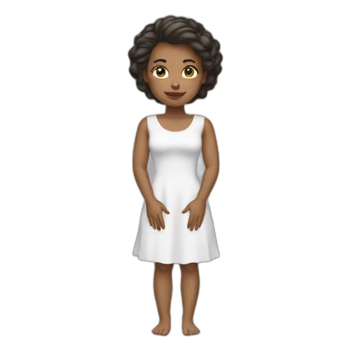 Woman on dress on knees  sticker
