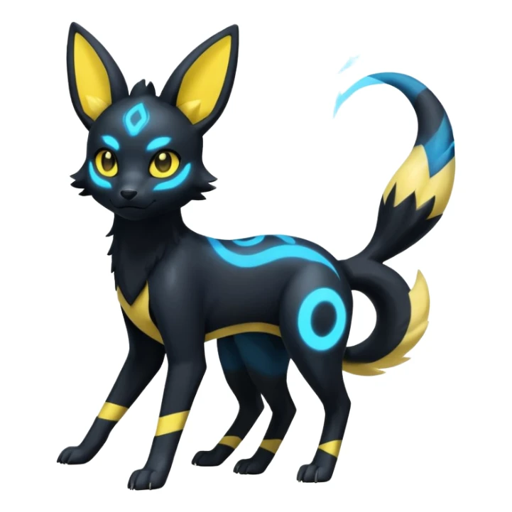 Umbreon-Zeraora-Fakémon-hybrid-creature (full body)  sticker
