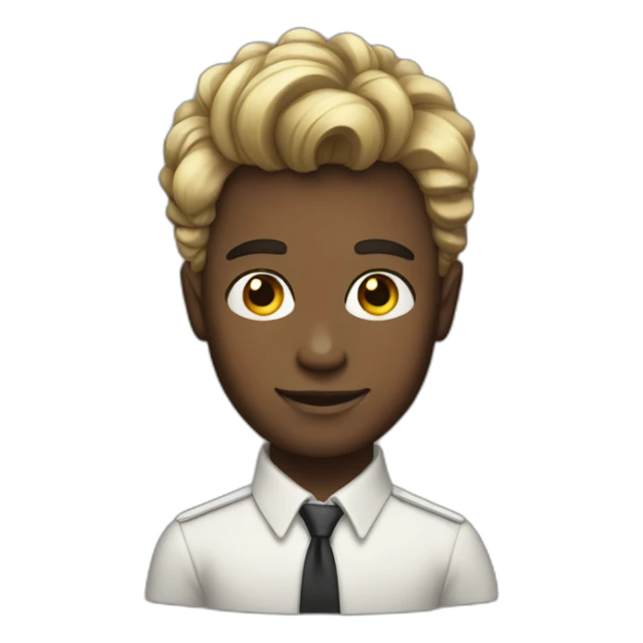 Posh-boy-with-raibow-hair sticker