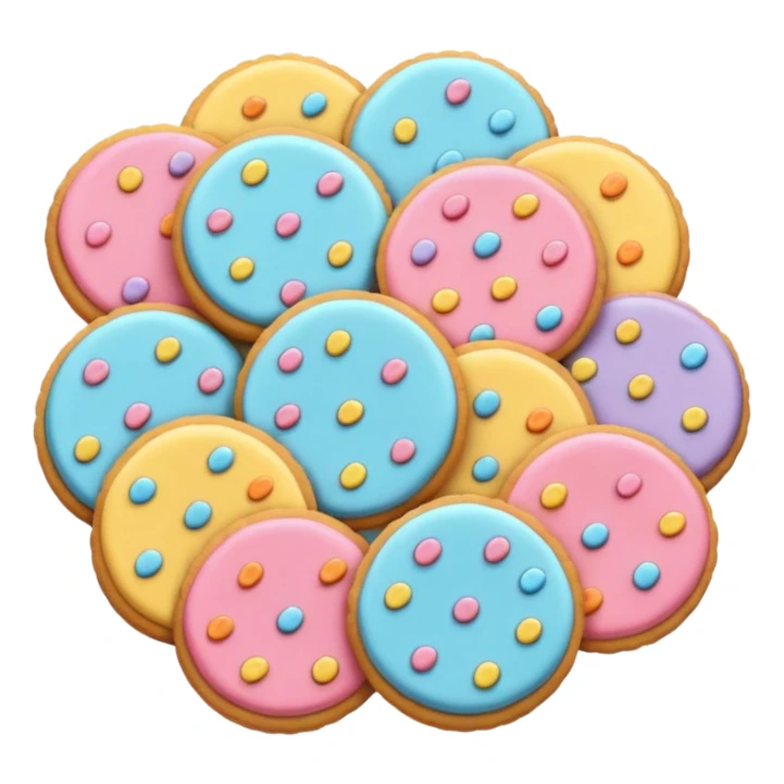 Colorful delicious pastel cookies sticker