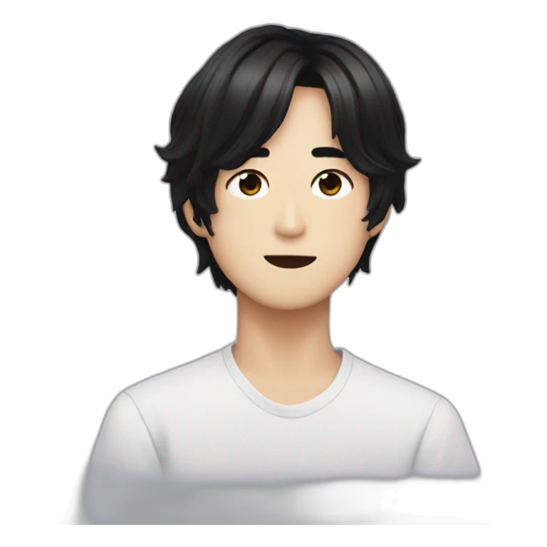 Kim Taehyung with black hair  sticker