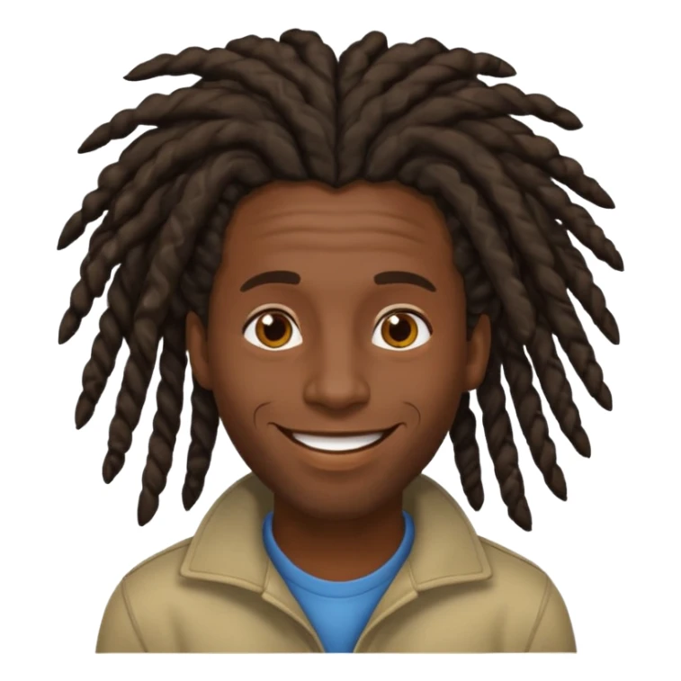curlie dreadlock hair man sticker