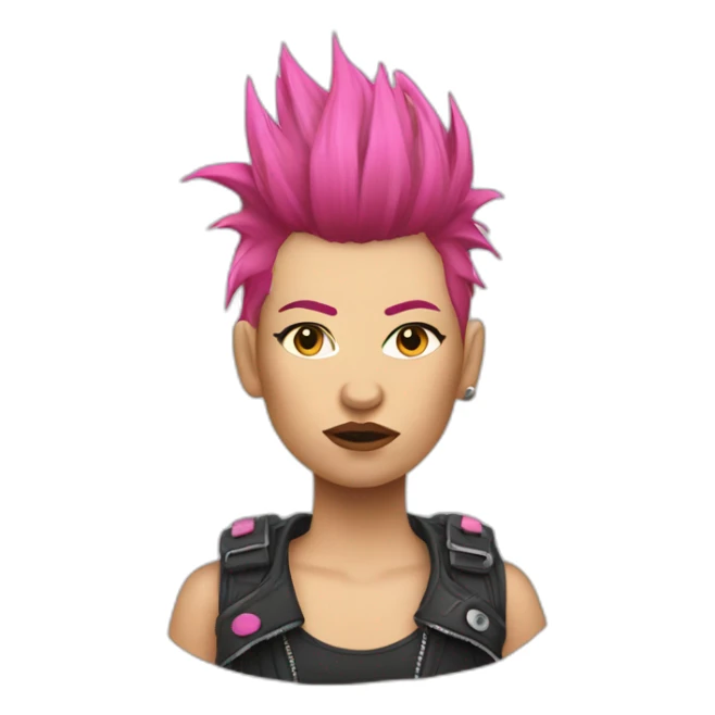 Woman Bruised punk with pink Mohawk sticker