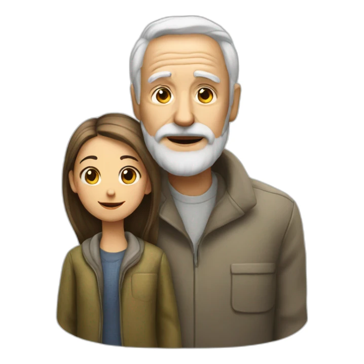 old man with a girl on the side sticker