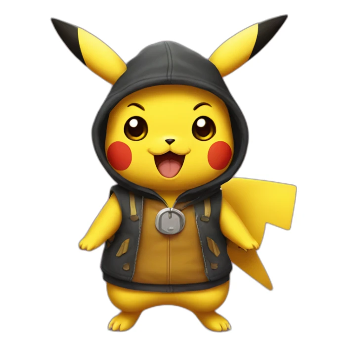 pikachu in an halloween costume sticker