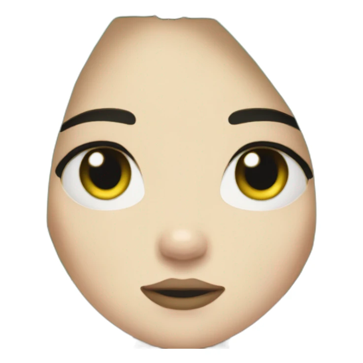 Billie eilish green and black hair sticker