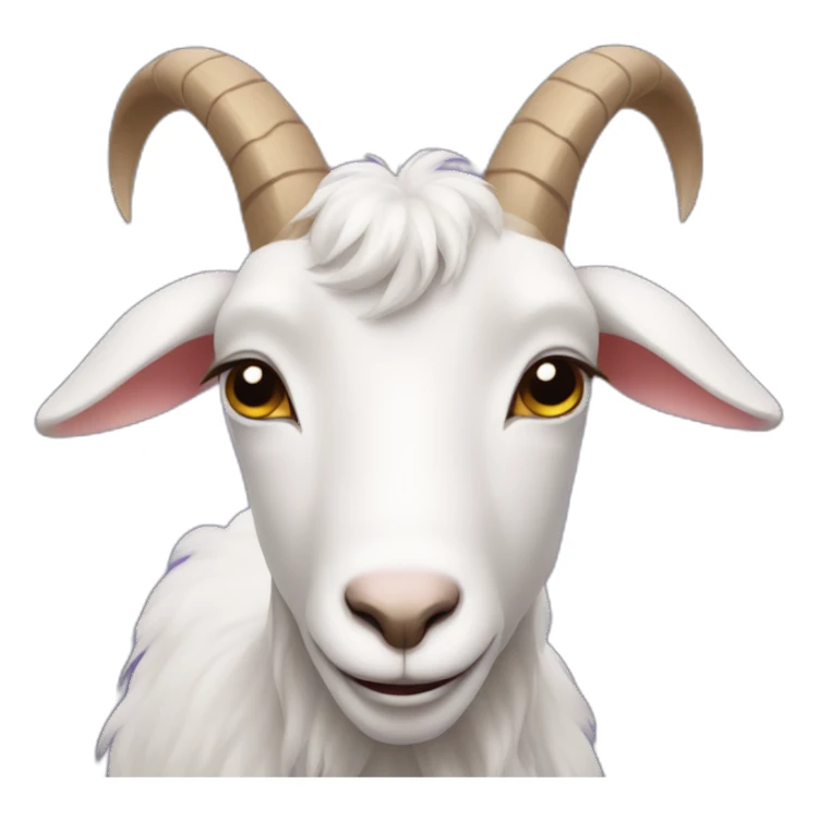 Goat with big heart in his eyes sticker