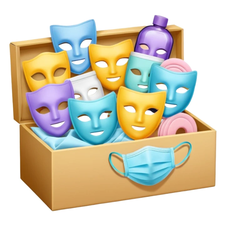 a beauty box of skincare mask packs sticker