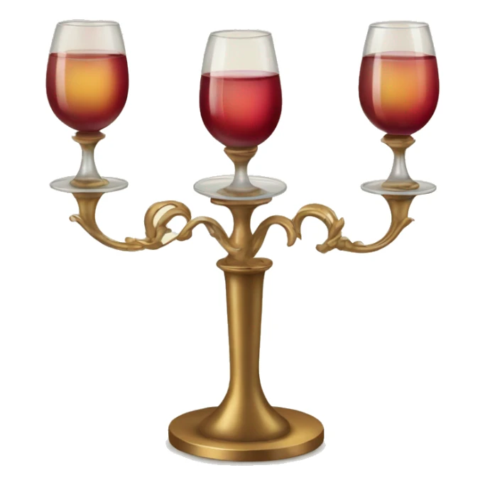 Vintage candelabra with wine glasses  sticker