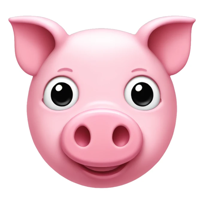 pink heart with pig nose sticker