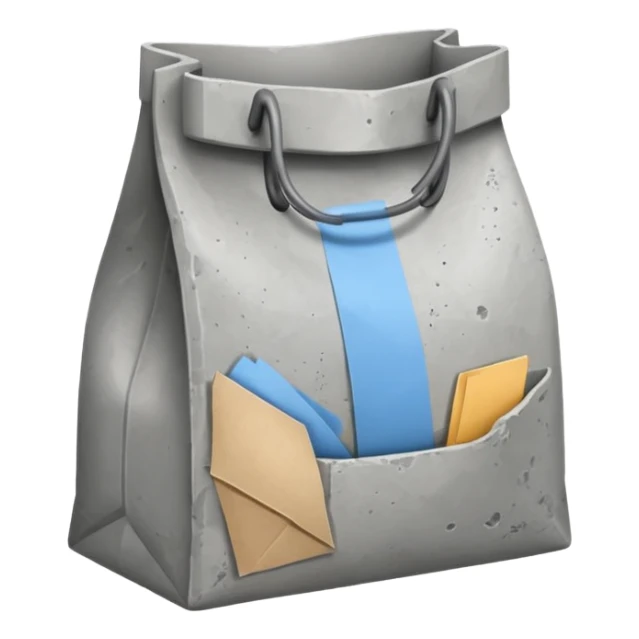 bag of concrete mix sticker