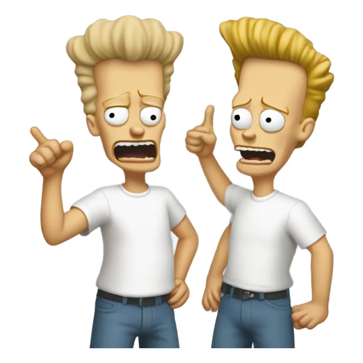 Beavis and Butthead saying Charlotte is hot sticker