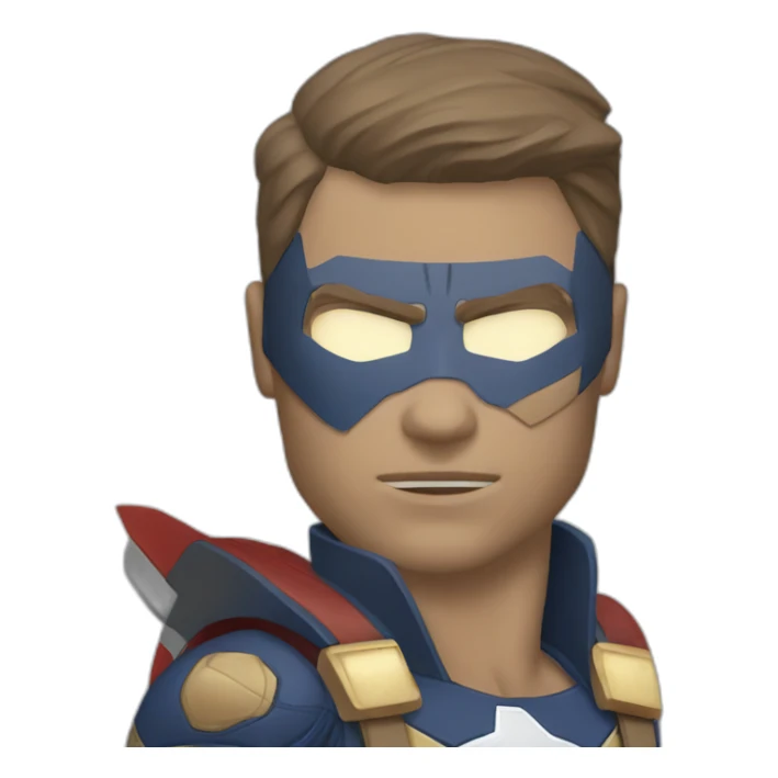 cara de persona mayor como capitan america sticker