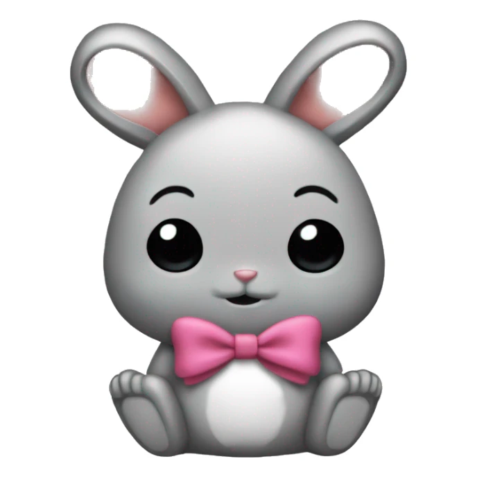 Little rabbit with body suit and bow sticker
