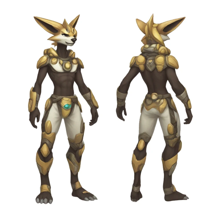 Anthro Bagbean-Protogen-Synth-Primagen-Fakémon Full Body sticker